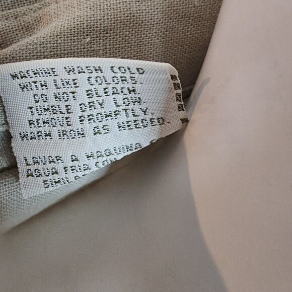 Expressions Plus Dress Womens Size 3X Linen Blend Neutral Tan Button Front - Picture 7 of 7